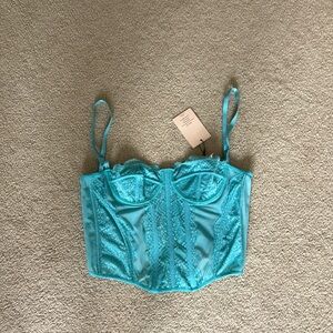 Blue corset top